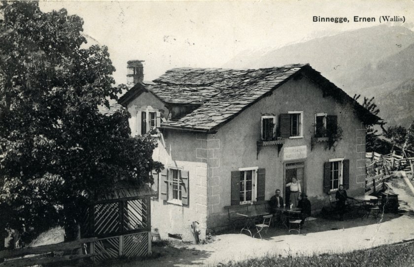 Pension zur Frohen Aussicht, historische Postkarte
